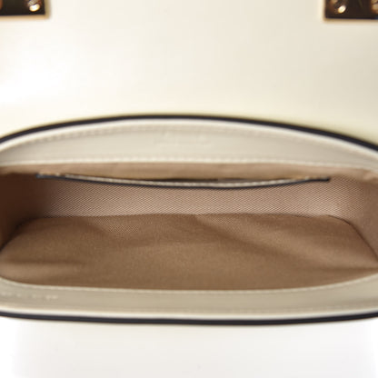 Chloe Calfskin Crocodile Embossed Mini C Bag White Beige 7 of 9
