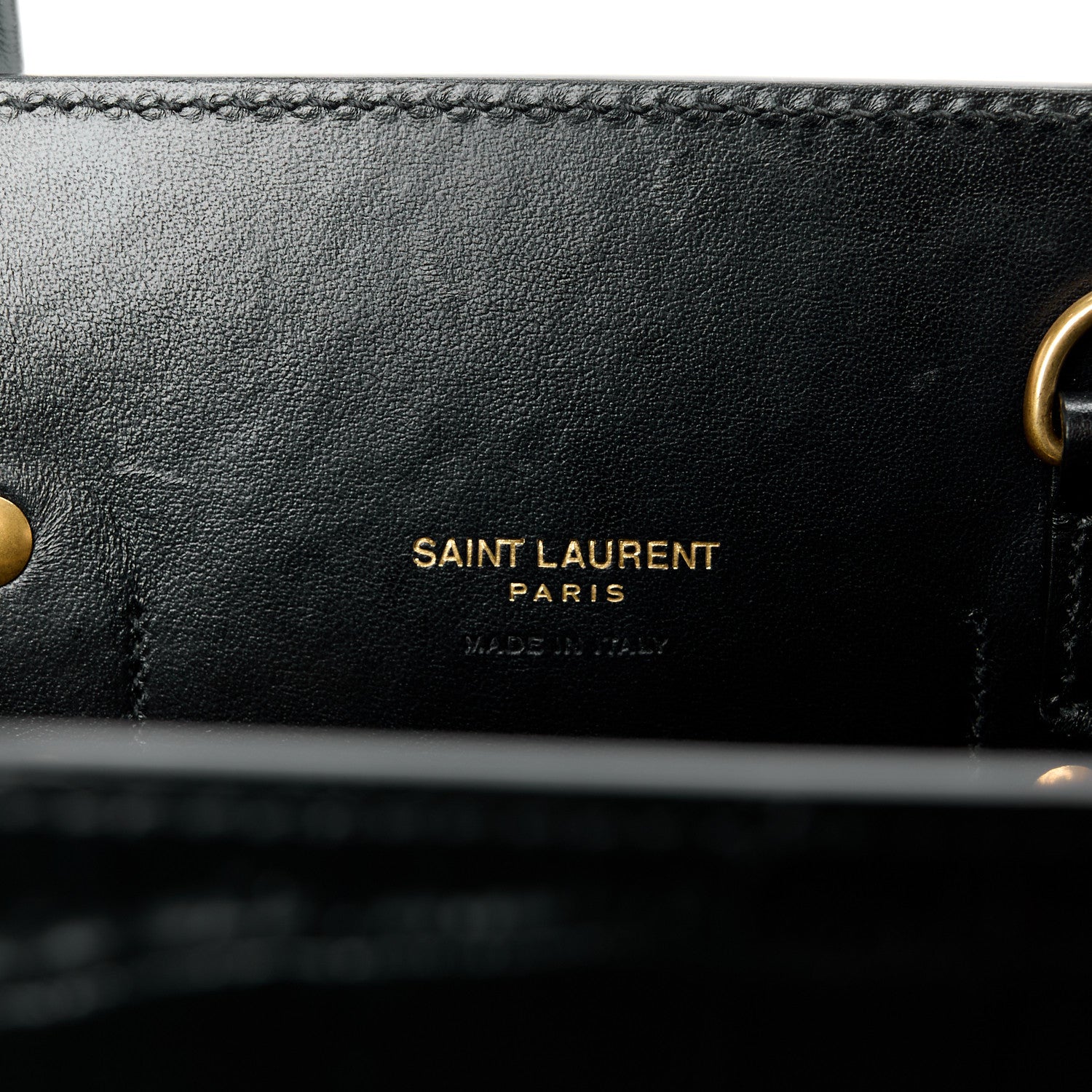 Saint Laurent Calfskin Crocodile Embossed Baby Sac De Jour Black 6 of 12
