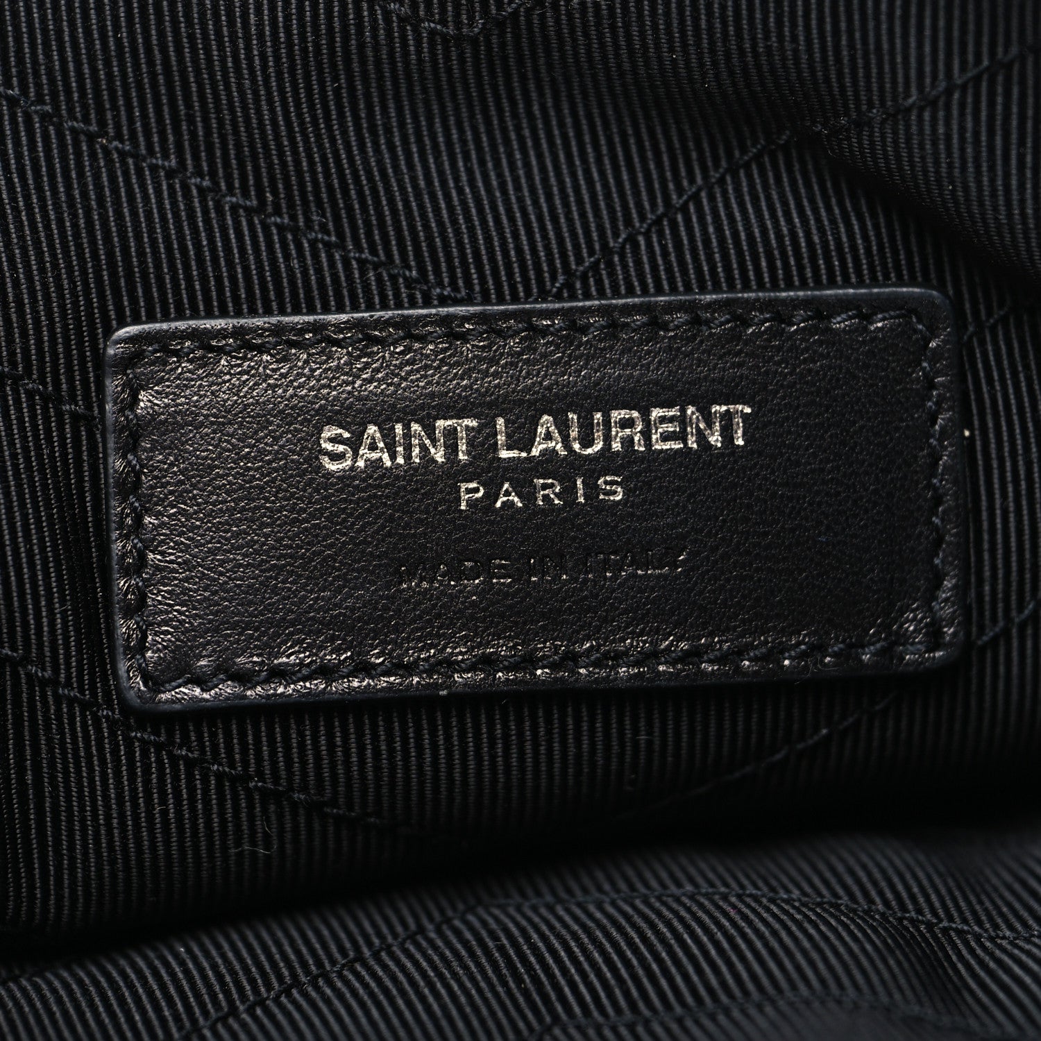 Saint Laurent Calfskin Matelasse Chevron Monogram A5 Wristlet Black 6 of 10