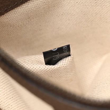 Gucci GG Supreme Monogram Textured Dollar Calfskin Web Small Ophidia Half Moon Hobo Beige Ebony New Acero 7 of 12