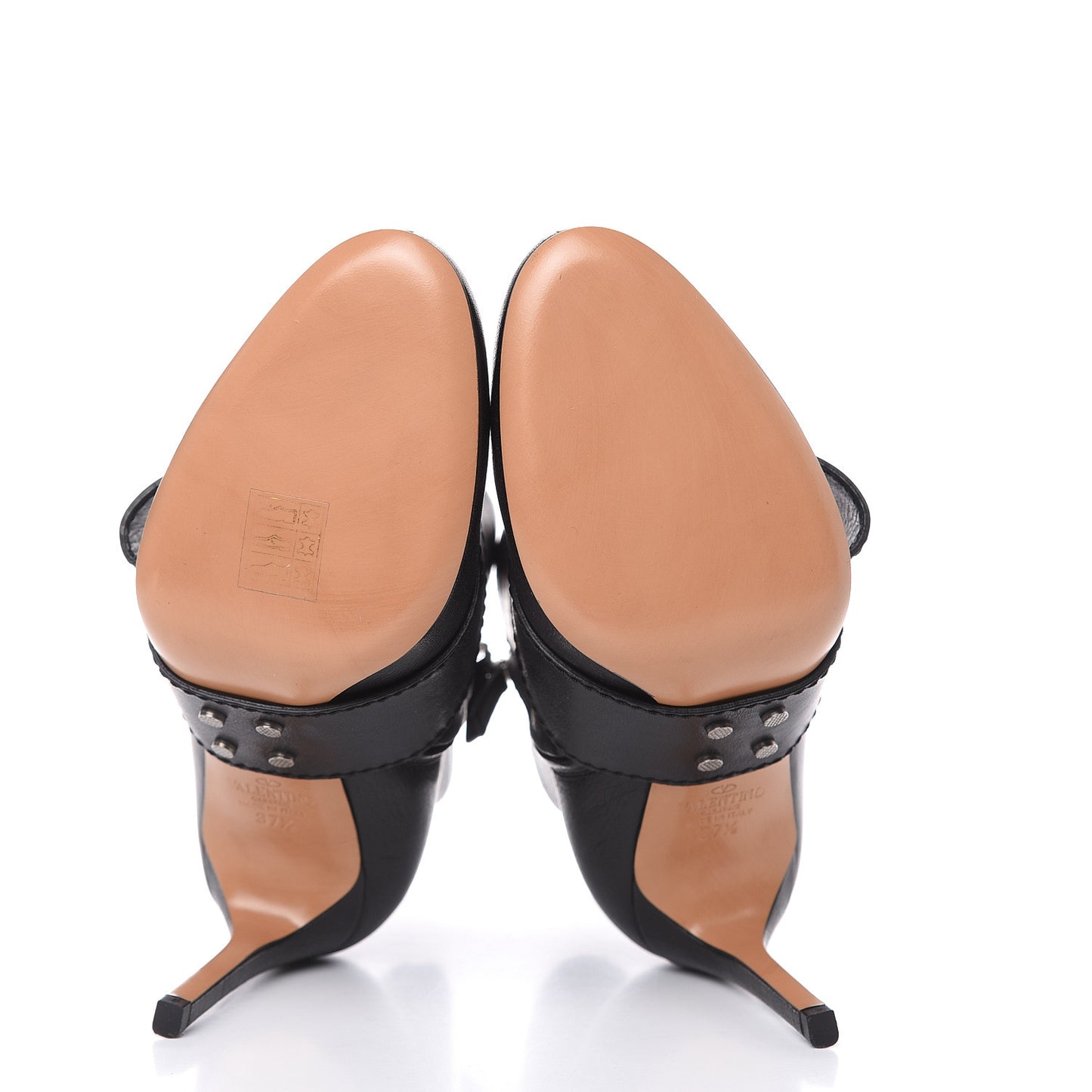 Calfskin Bow Ankle Boots 37.5 Black
