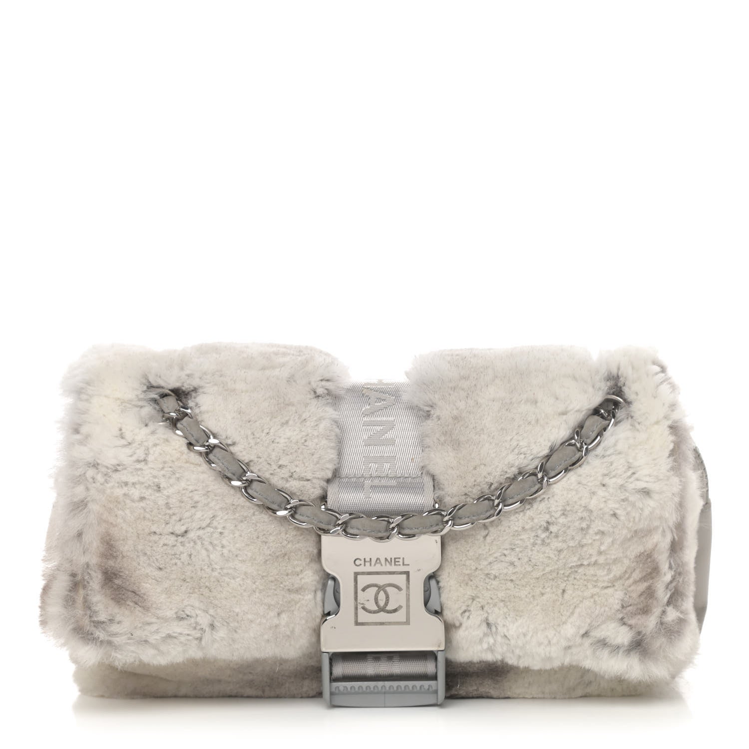 Chanel Rabbit Fur Sport Flap Grey 1 of 4