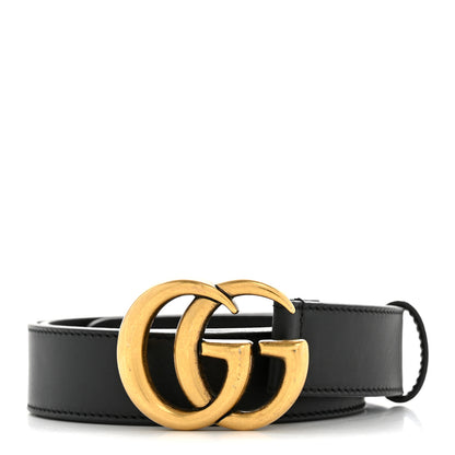 Gucci Calfskin Double G 30mm Belt 80 32 Black 1 of 7