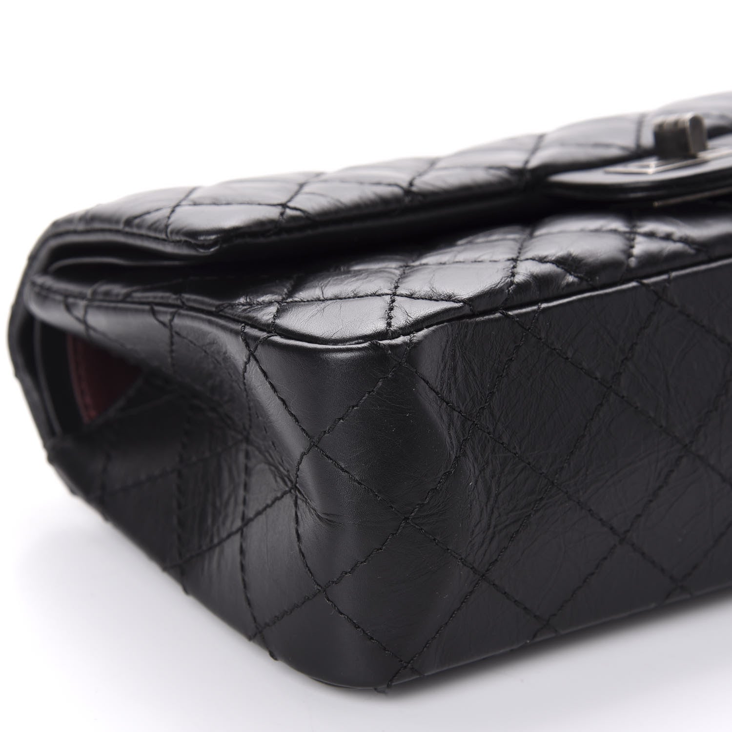 Chanel Aged Calfskin Quilted 2.55 Reissue 225 Flap Black 6 of 10