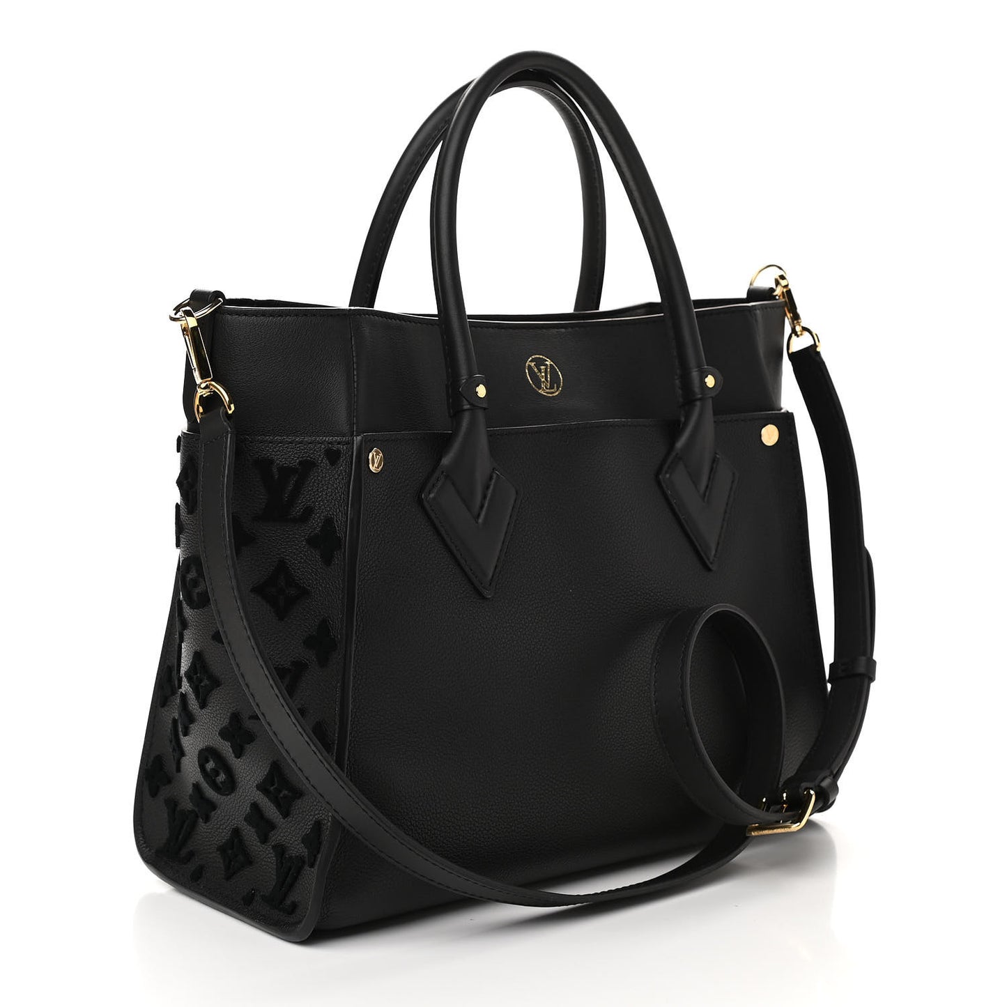 Calfskin Monogram Tufting On My Side Black