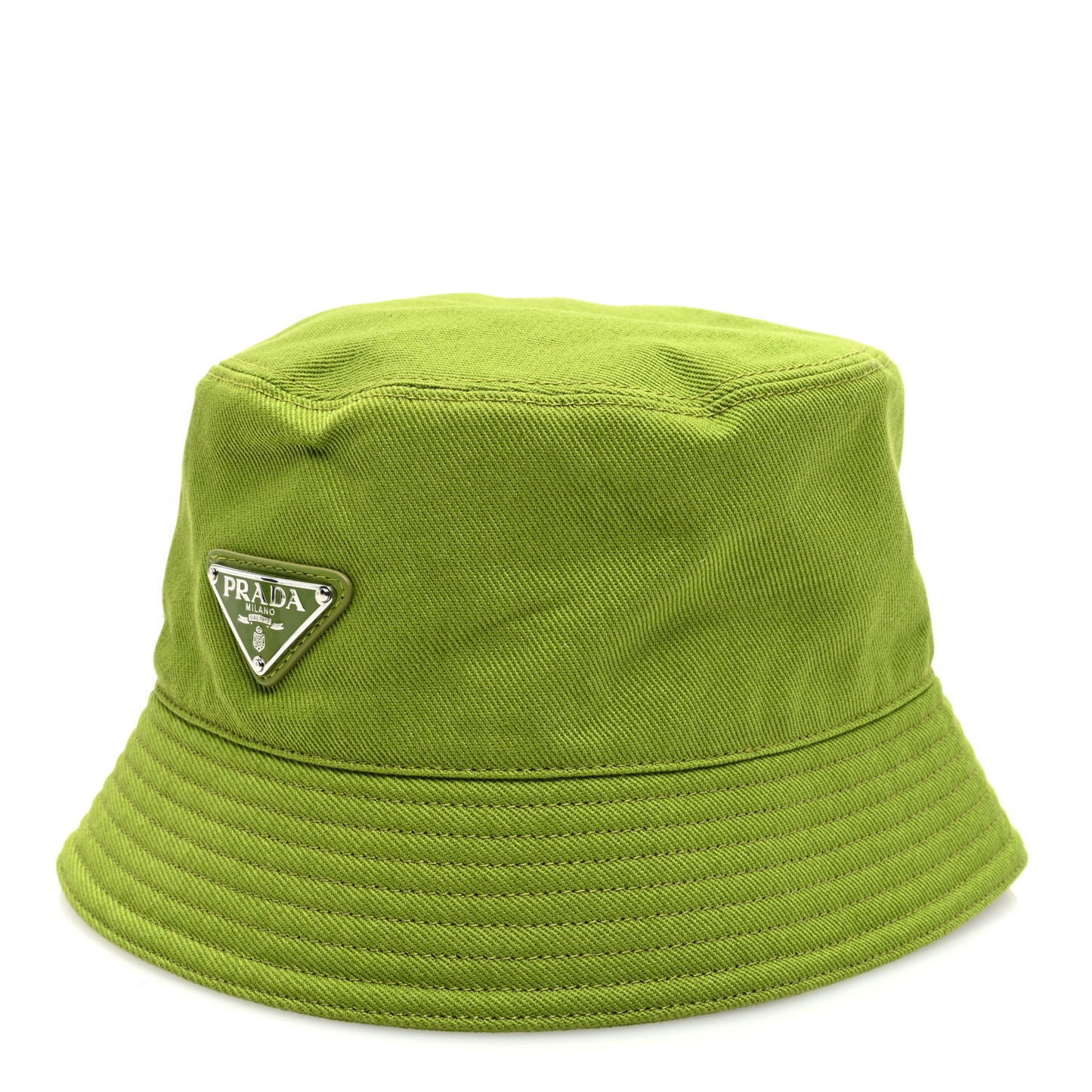 Drill Nylon Metal Triangle Logo Mens Bucket Hat M Drill