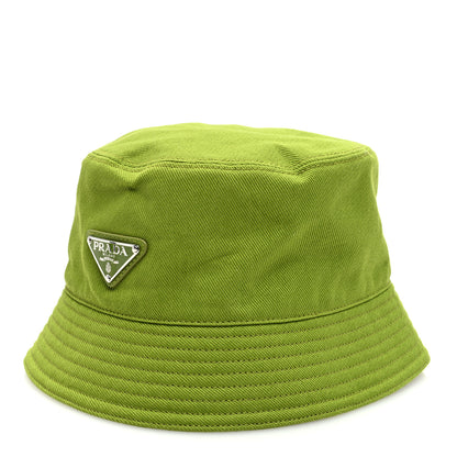 Prada Drill Nylon Metal Triangle Logo Mens Bucket Hat M Drill 1 of 9