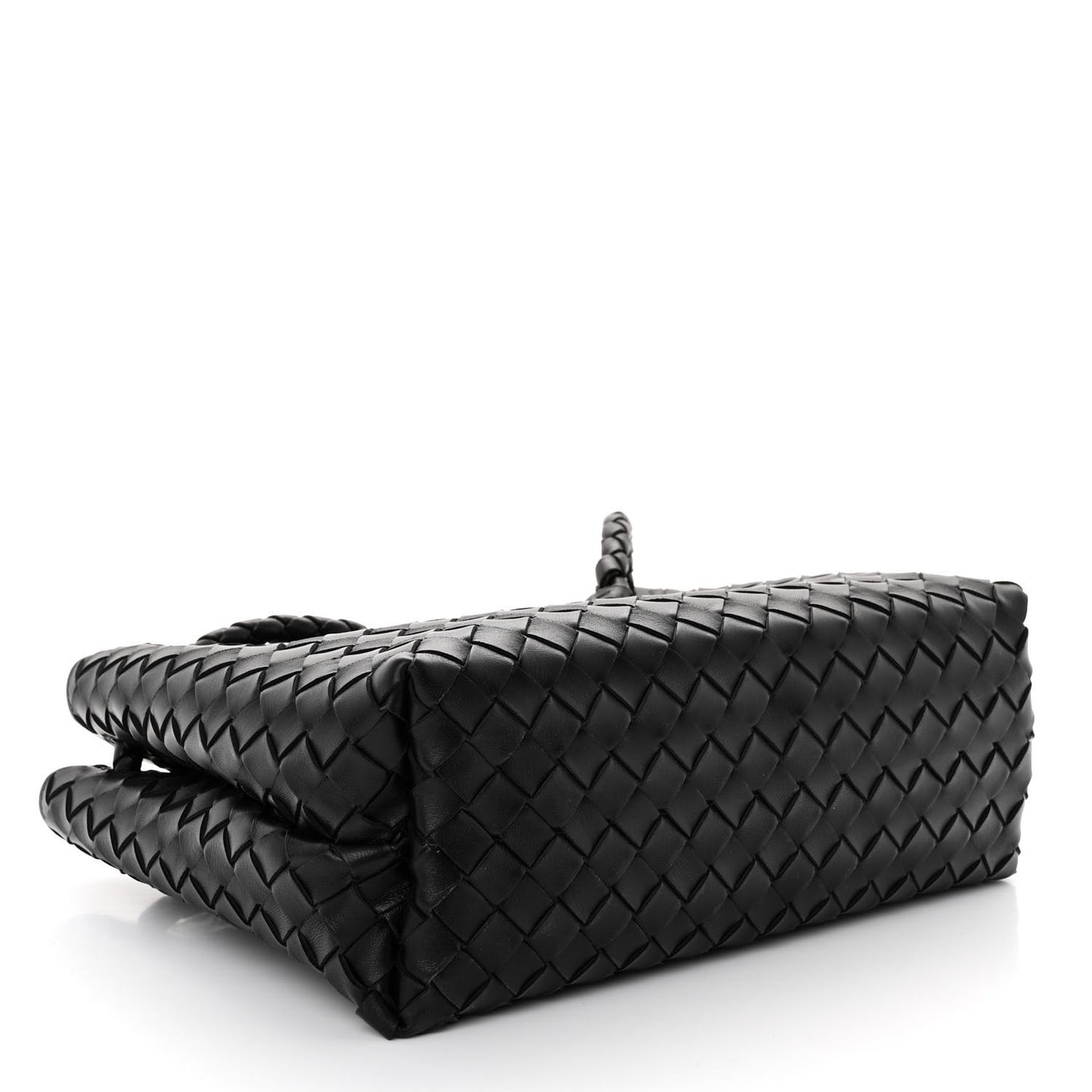 Nappa Intrecciato Medium Andiamo Shoulder Bag Black