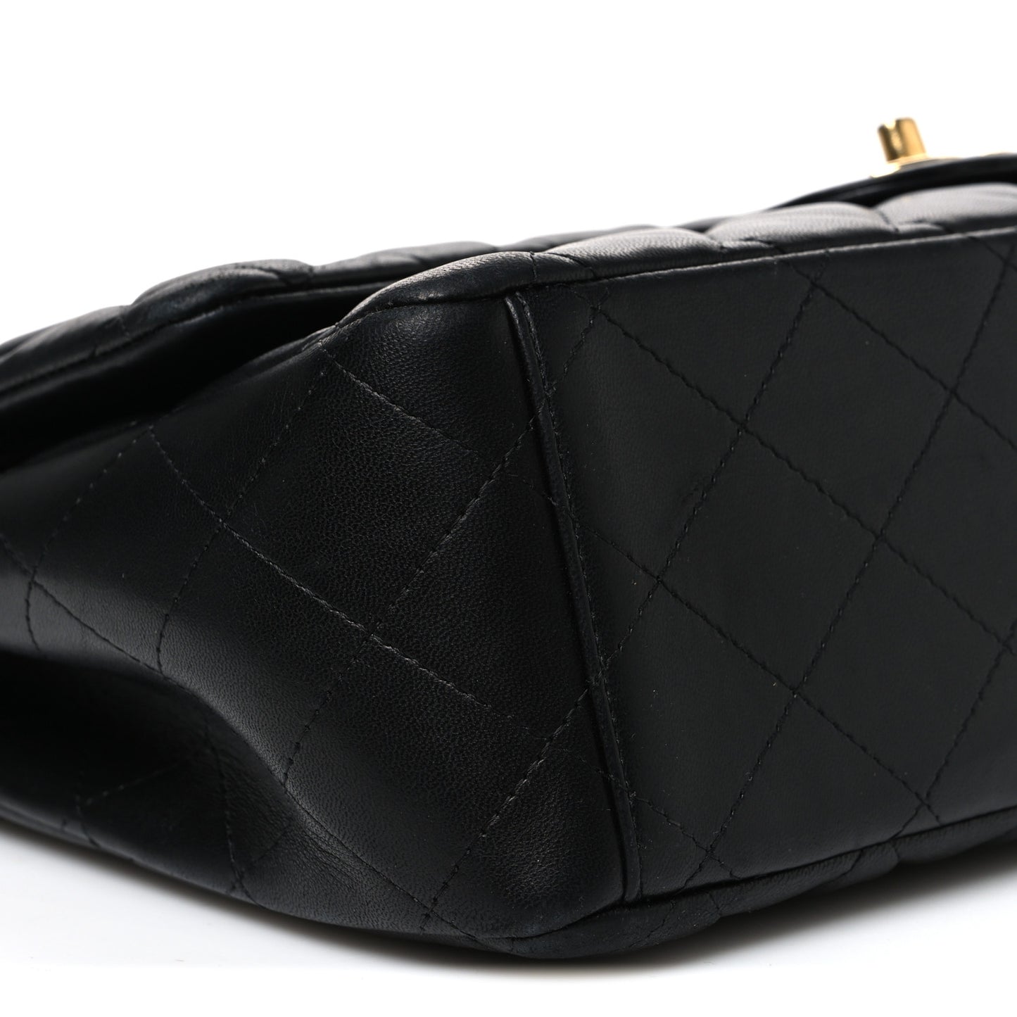 Lambskin Quilted Maxi Double Flap Black