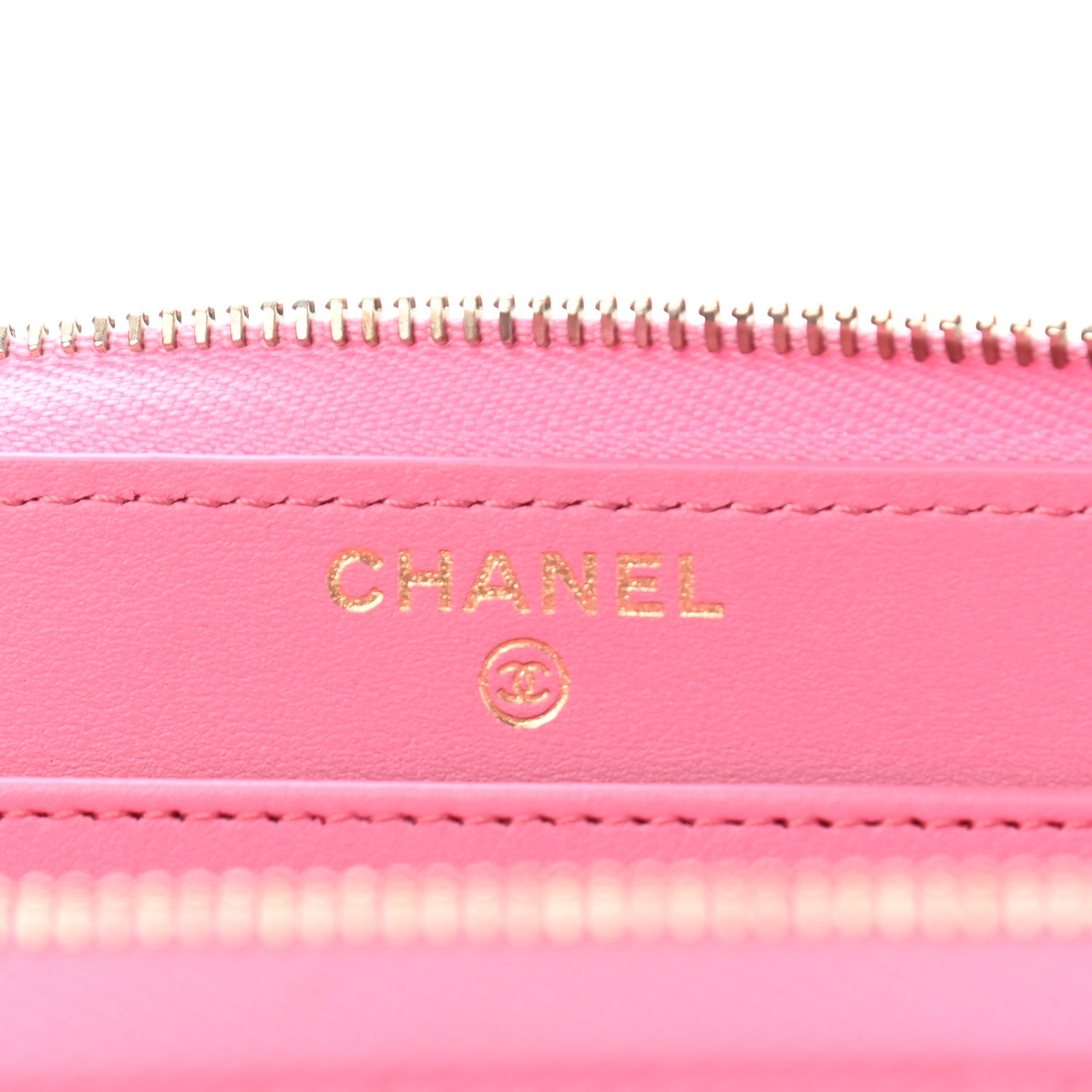 Chanel Caviar Quilted Large Gusset Zip Around Wallet Pink 6 of 9