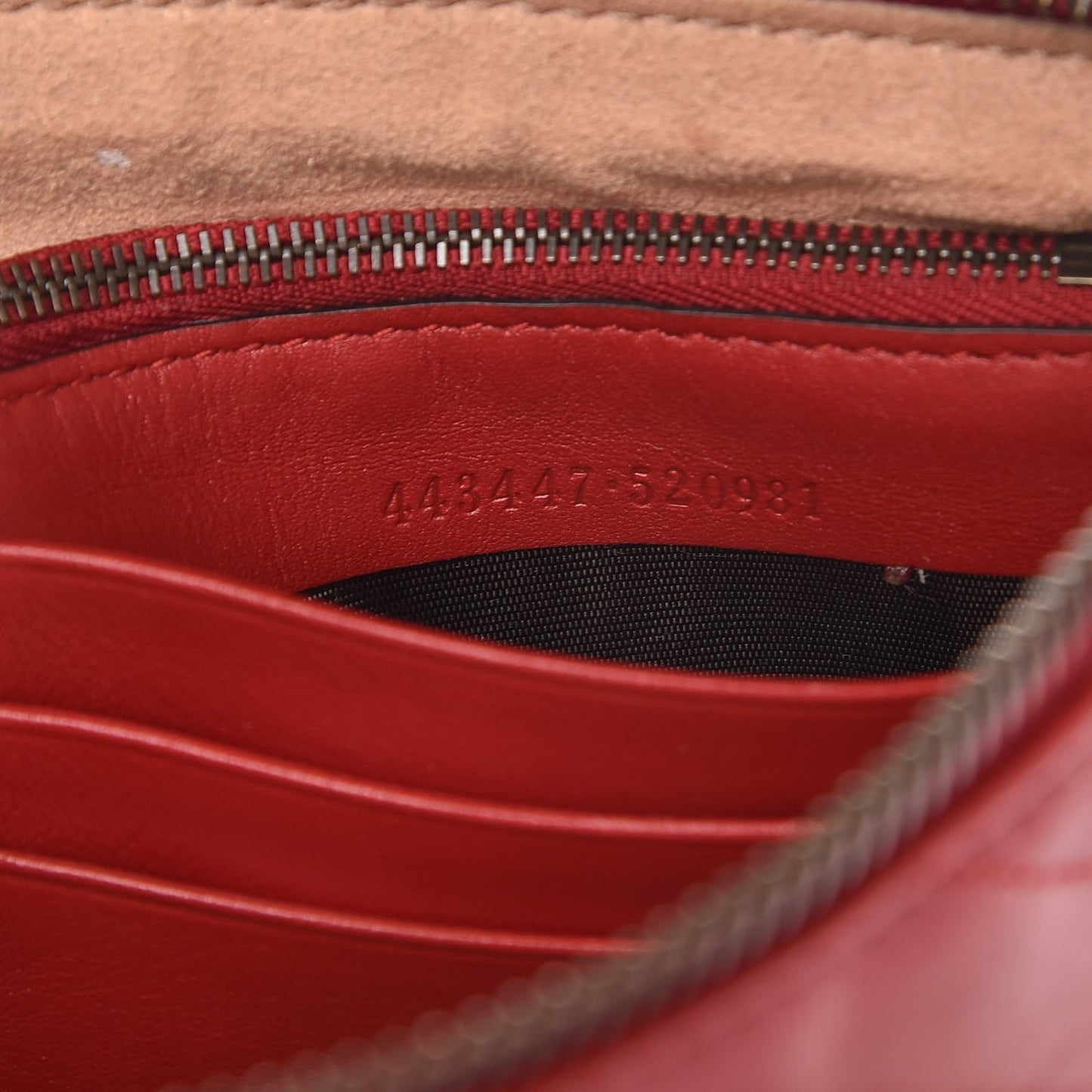 Calfskin Matelasse Mini GG Marmont Chain Bag Hibiscus Red
