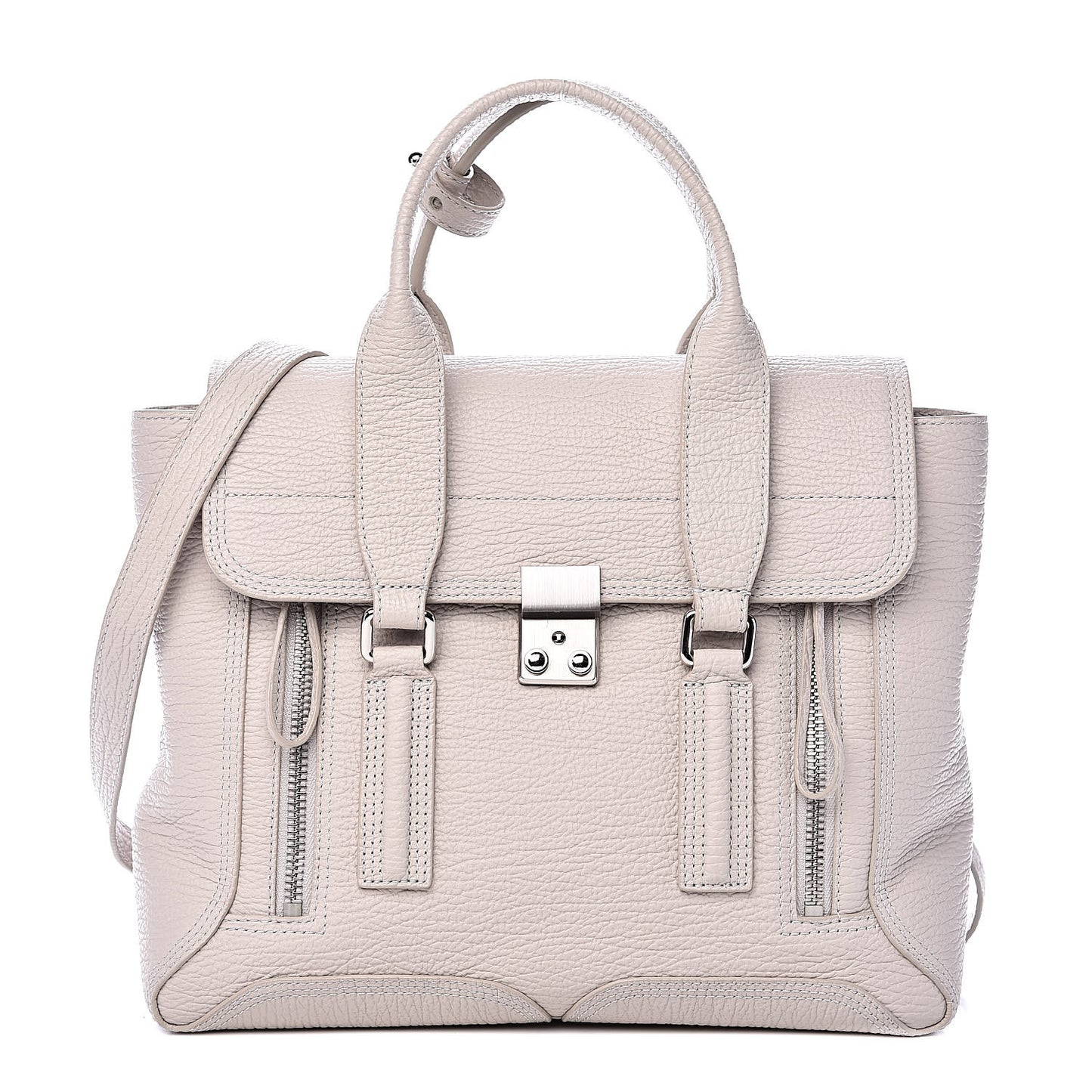 3.1 Textured Calfskin Medium Pashli Satchel Feather