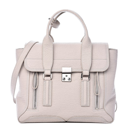 3.1 Phillip Lim 3.1 Textured Calfskin Medium Pashli Satchel Feather 1 of 9