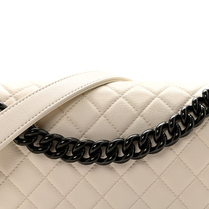 Chanel Calfskin Quilted Medium Boy Flap White 8 of 11