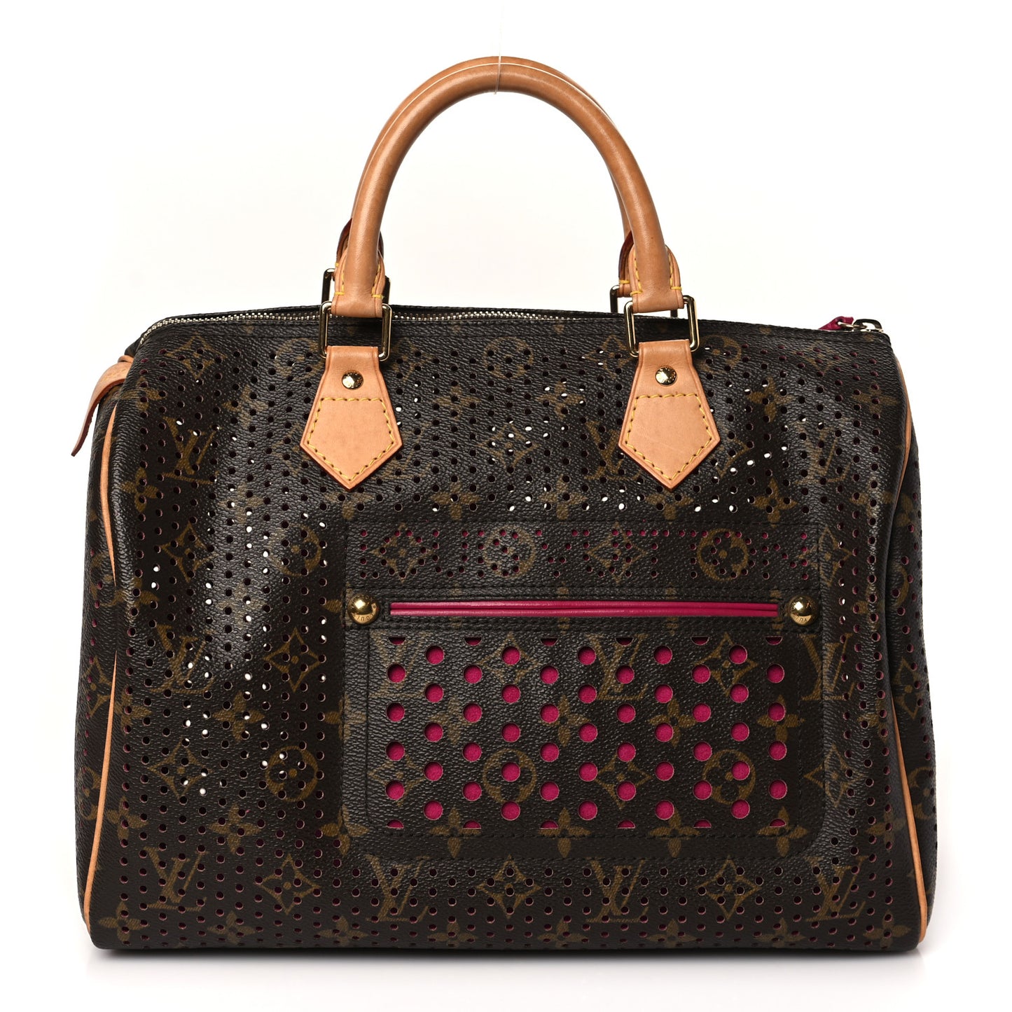 Monogram Perforated Speedy 30 Fuchsia