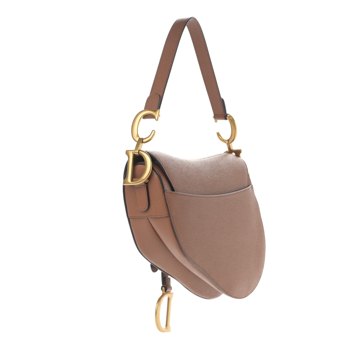 Christian Dior Grained Calfskin Saddle Bag Camello 2 of 9