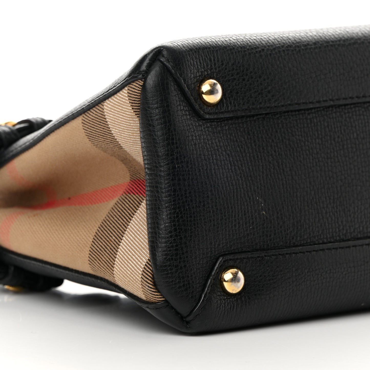 Derby Calfskin House Check Baby Banner Tote Black