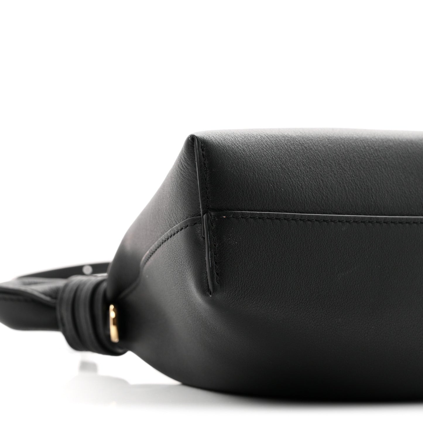 Smooth Calfskin Mini Scarf Shoulder Bag Black