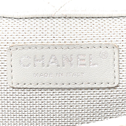 Chanel Metallic Calfskin Quilted XXL Travel Flap Bag Silver 7 of 14