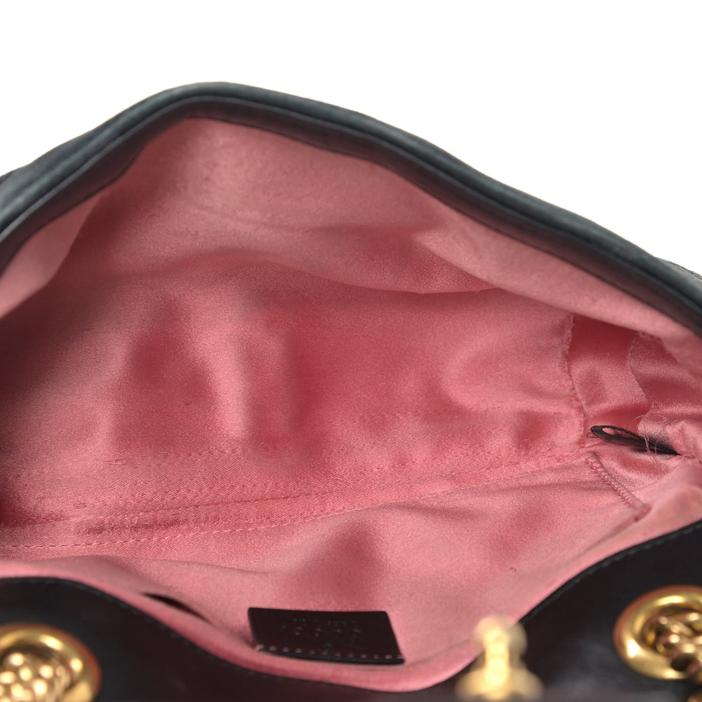 Velvet Matelasse Mini GG Marmont Shoulder Bag Black