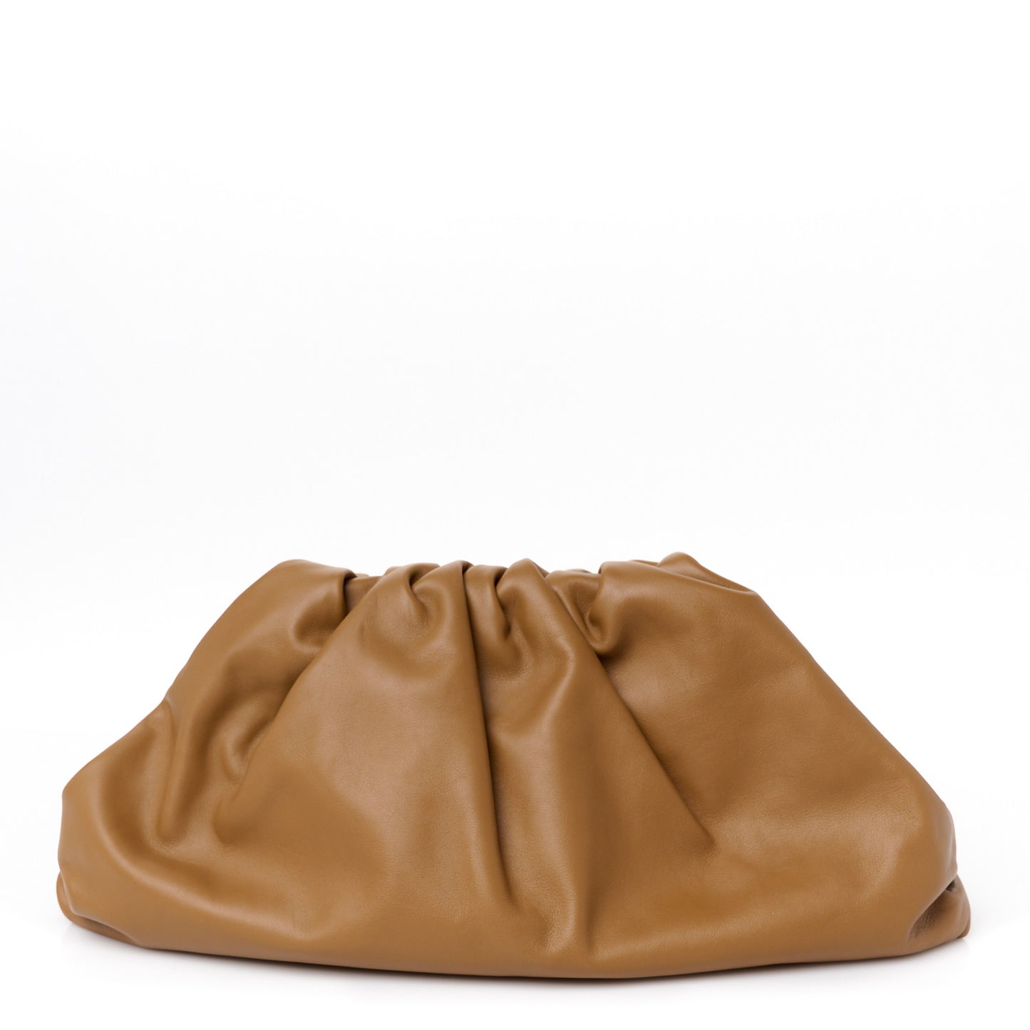 Smooth Butter Calf The Pouch Oversized Clutch Cammello