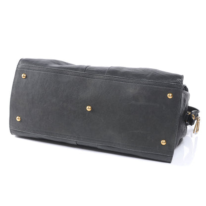 Saint Laurent Leather Large Cabas Chyc Black 4 of 7