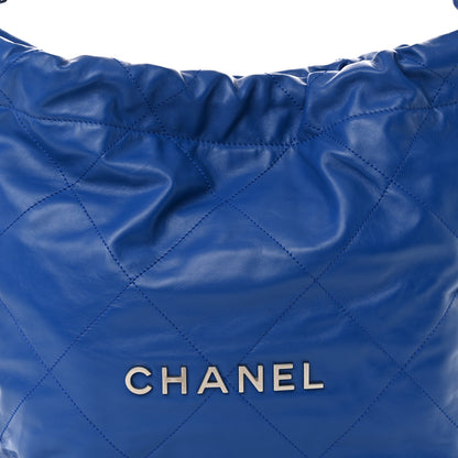 Chanel Shiny Calfskin Quilted Small Chanel 22 Dark Blue 9 of 11