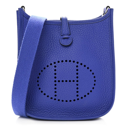 Hermes Taurillon Clemence Evelyne TPM Bleu Electrique 1 of 11