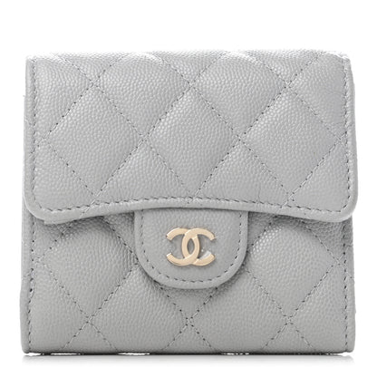 Chanel Caviar Quilted Small Flap Wallet Grey 1 of 8