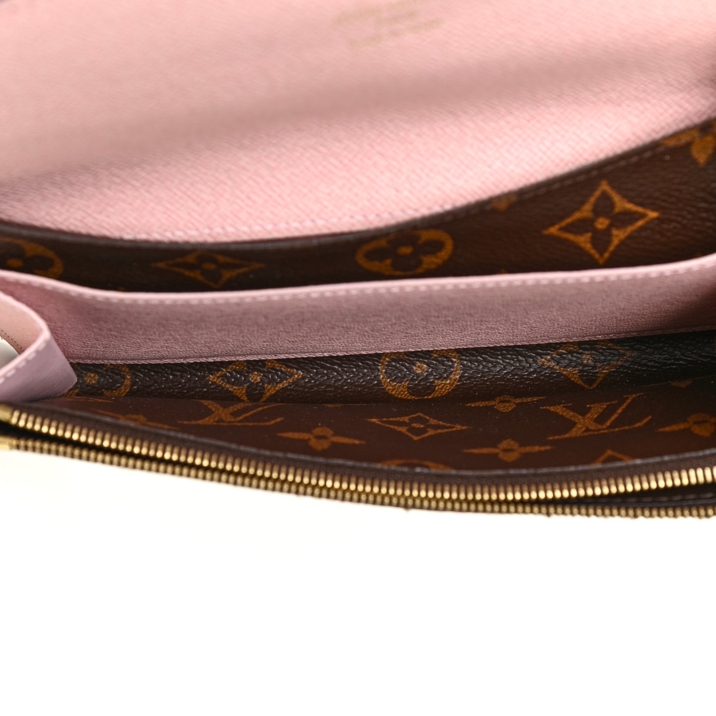 Monogram Emilie Wallet Rose Ballerine