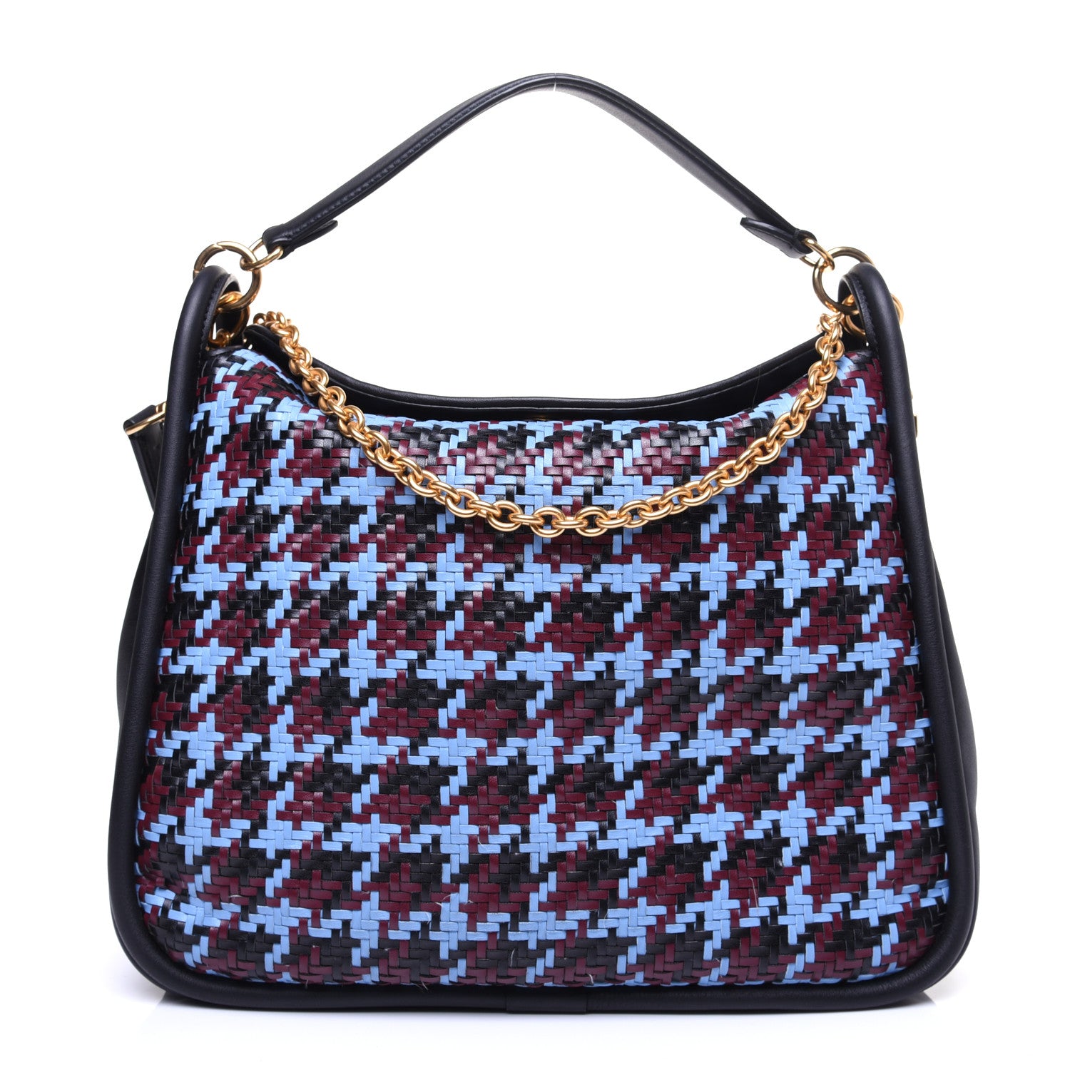 Mulberry Nappa Woven Houndstooth Leighton Pale Slate 1 of 13
