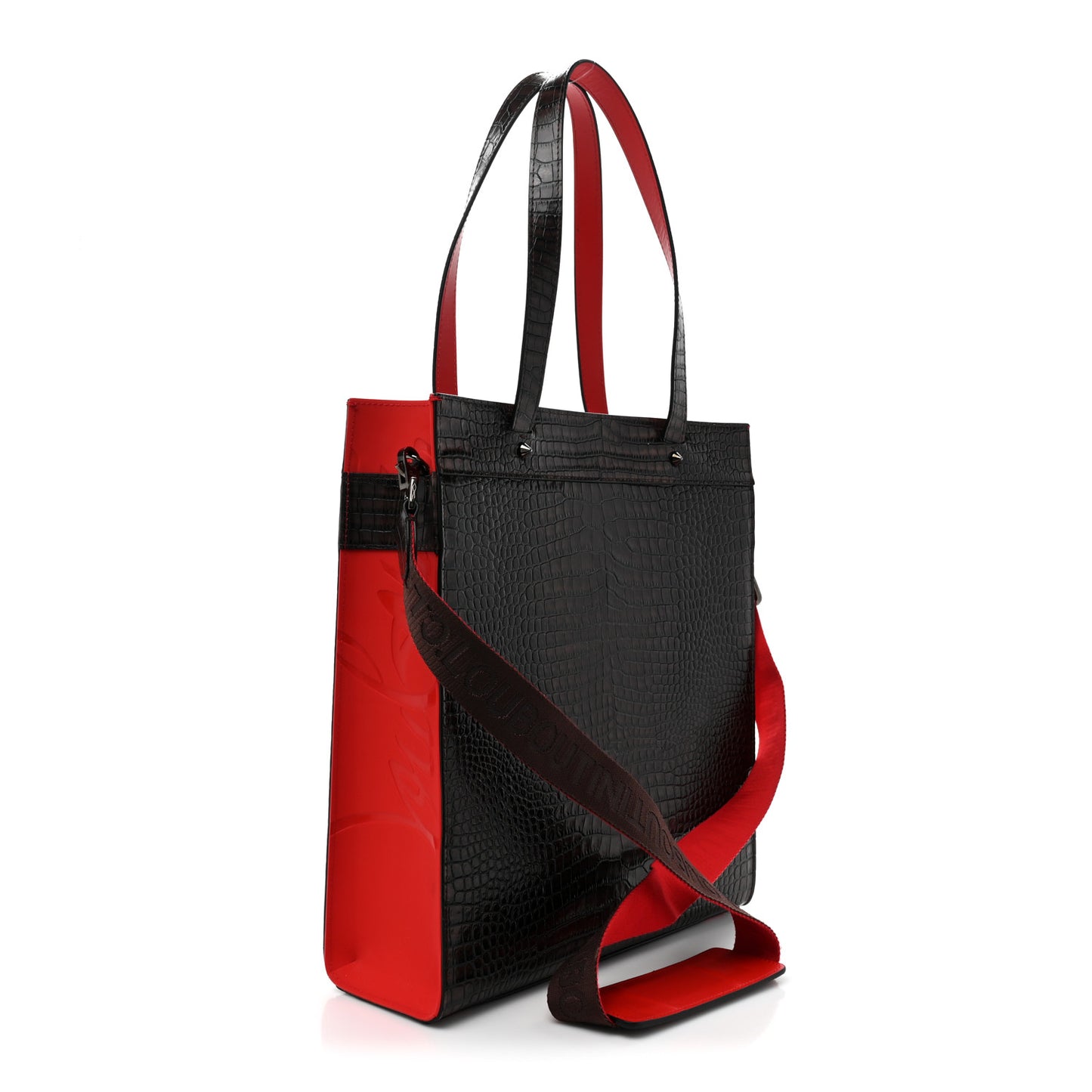 Calfskin Crocodile Embossed Ruistote Tote Expresso
