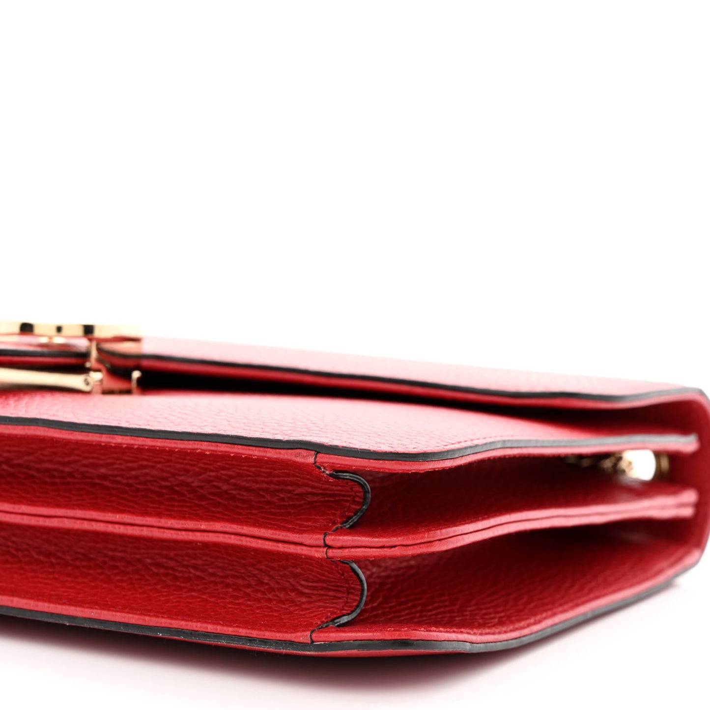 Dollar Calfskin Interlocking G Shoulder Bag Red