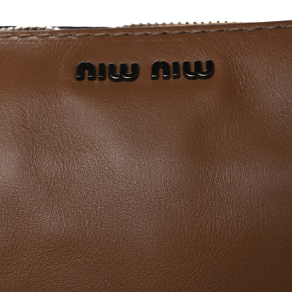Miu Miu City Calf Fringe Hobo Cannella 9 of 13