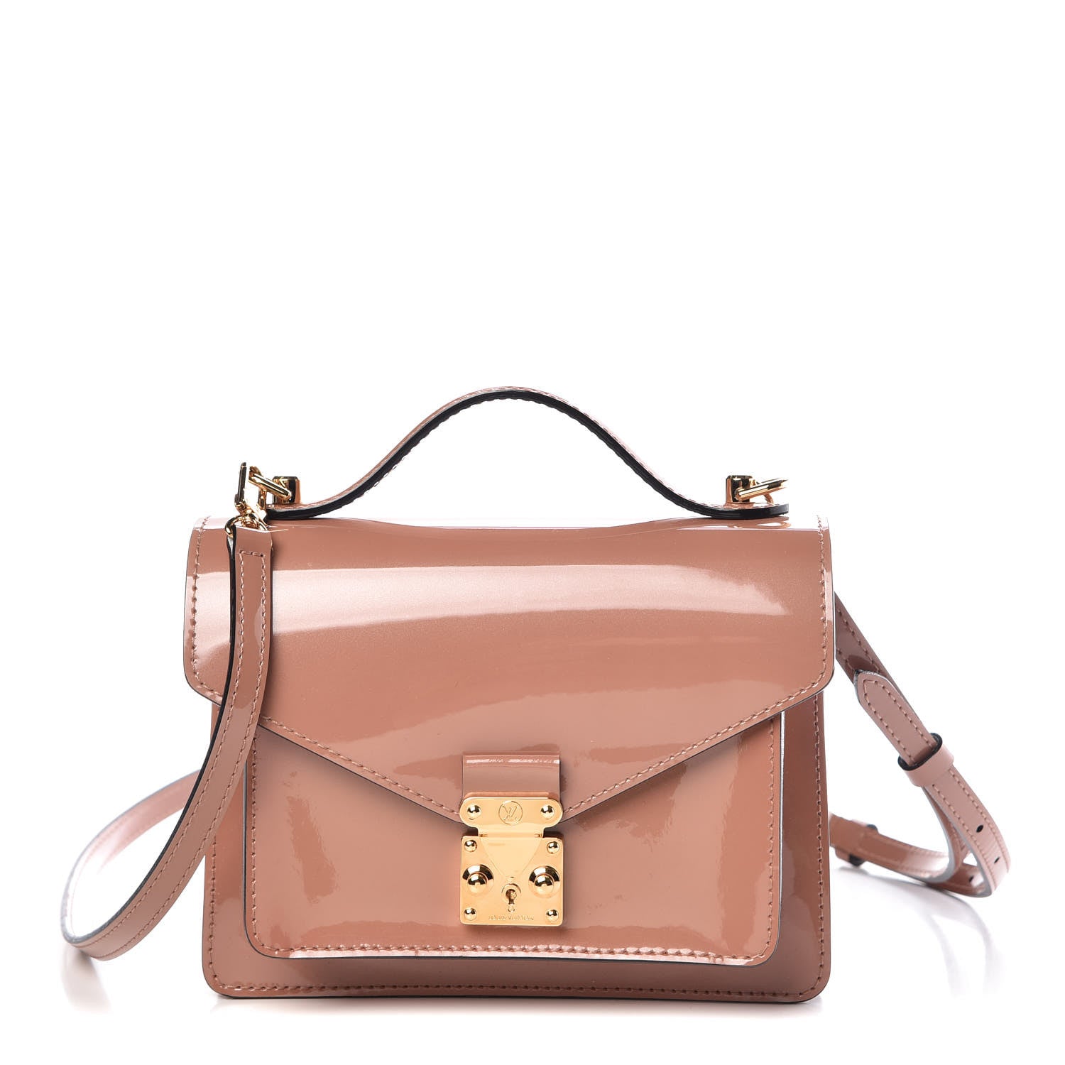 Louis Vuitton Vernis Monceau BB Rose Velours 1 of 8