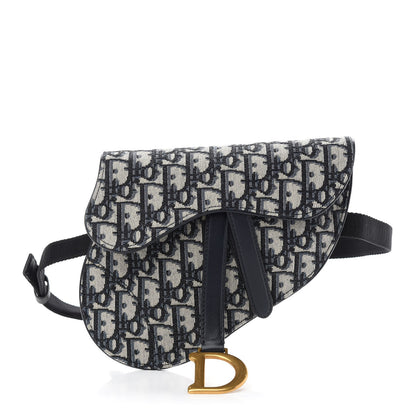 Christian Dior Oblique Saddle Belt Bag Blue 1 of 7