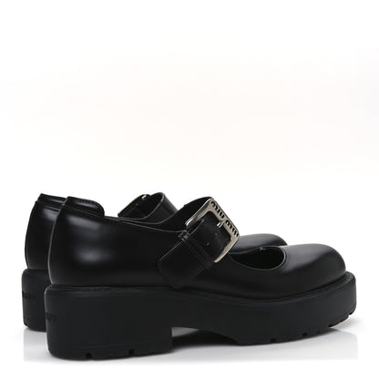 Miu Miu Spazzolato Rois Mary Jane Pumps 41 Black 5 of 9