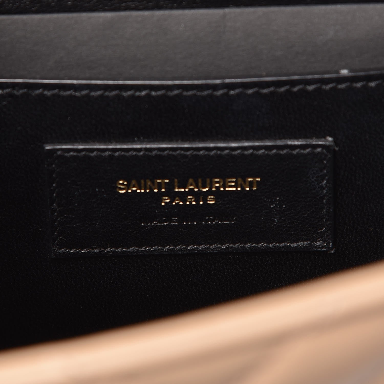 Saint Laurent Lambskin Matelasse Medium Monogram Satchel Dark Beige 7 of 12