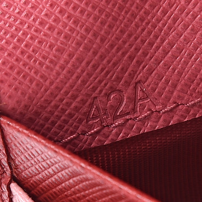 Prada Saffiano Colour Compact Wallet Fuoco Petalo 6 of 7