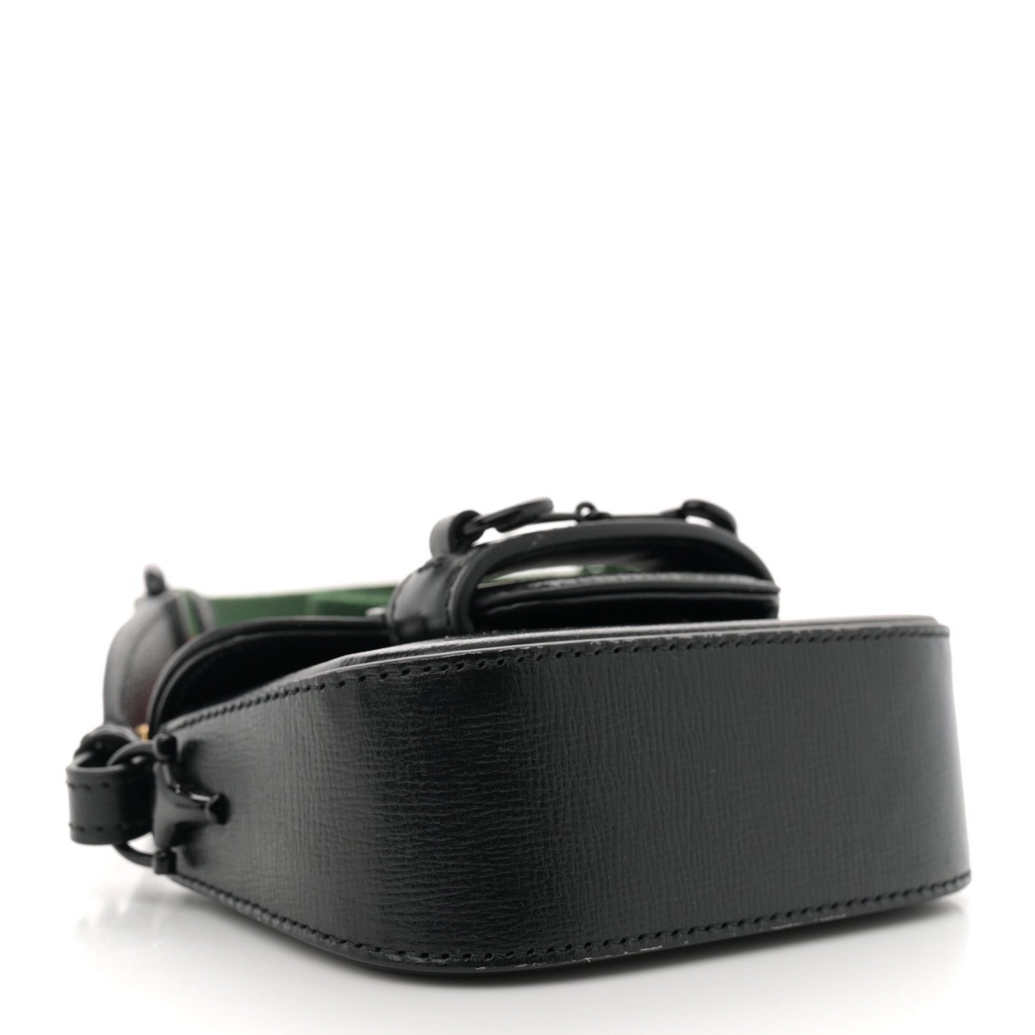 Gucci Azalea Calfskin Web Monochrome Horsebit 1955 Wallet On Strap Black 4 of 11