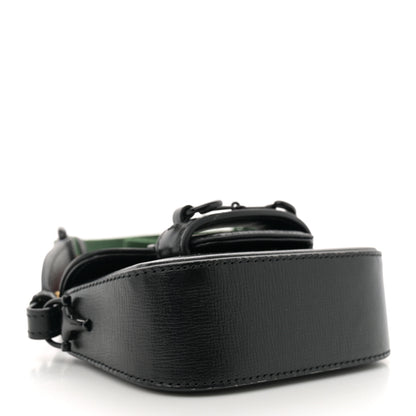 Gucci Azalea Calfskin Web Monochrome Horsebit 1955 Wallet On Strap Black 4 of 11