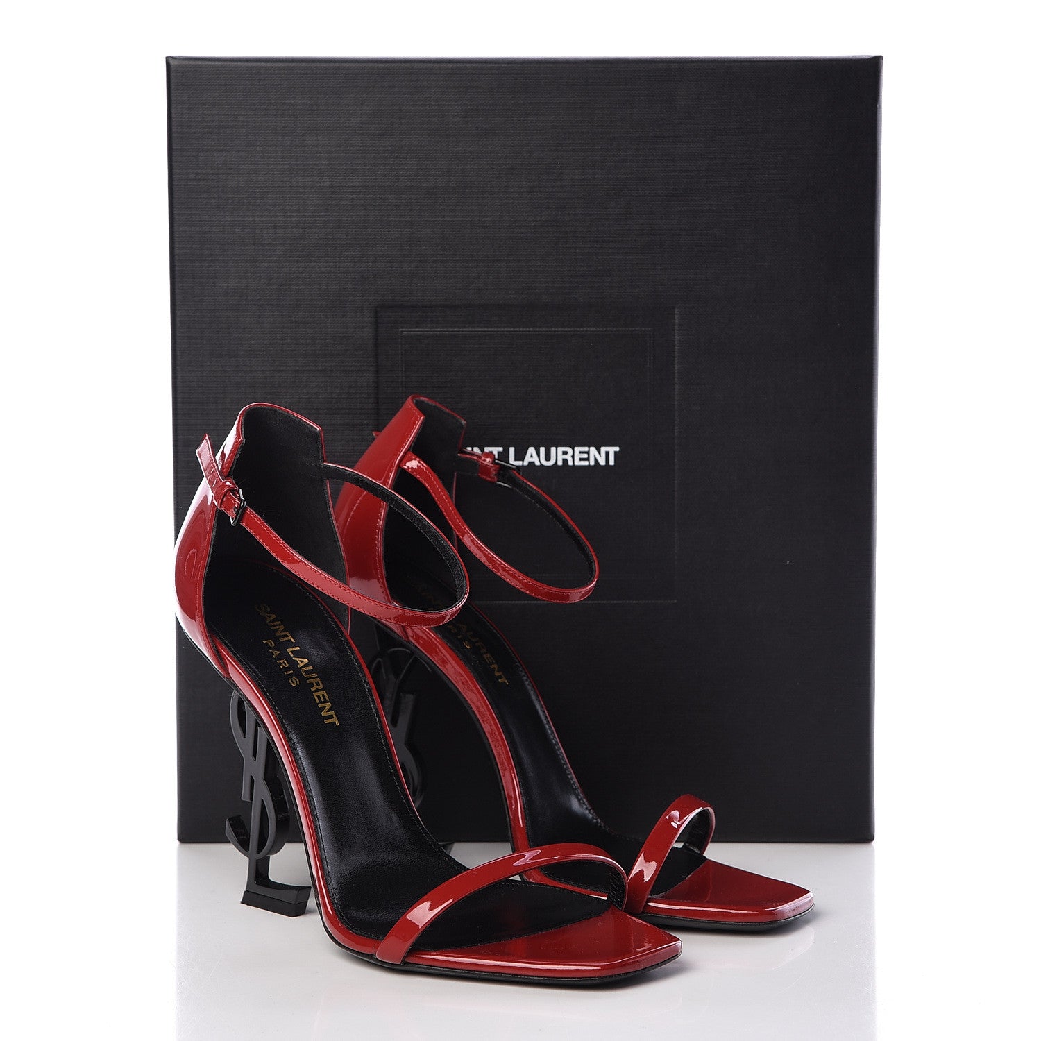 Saint Laurent Patent Opyum Sandals 37 Red 13 of 13