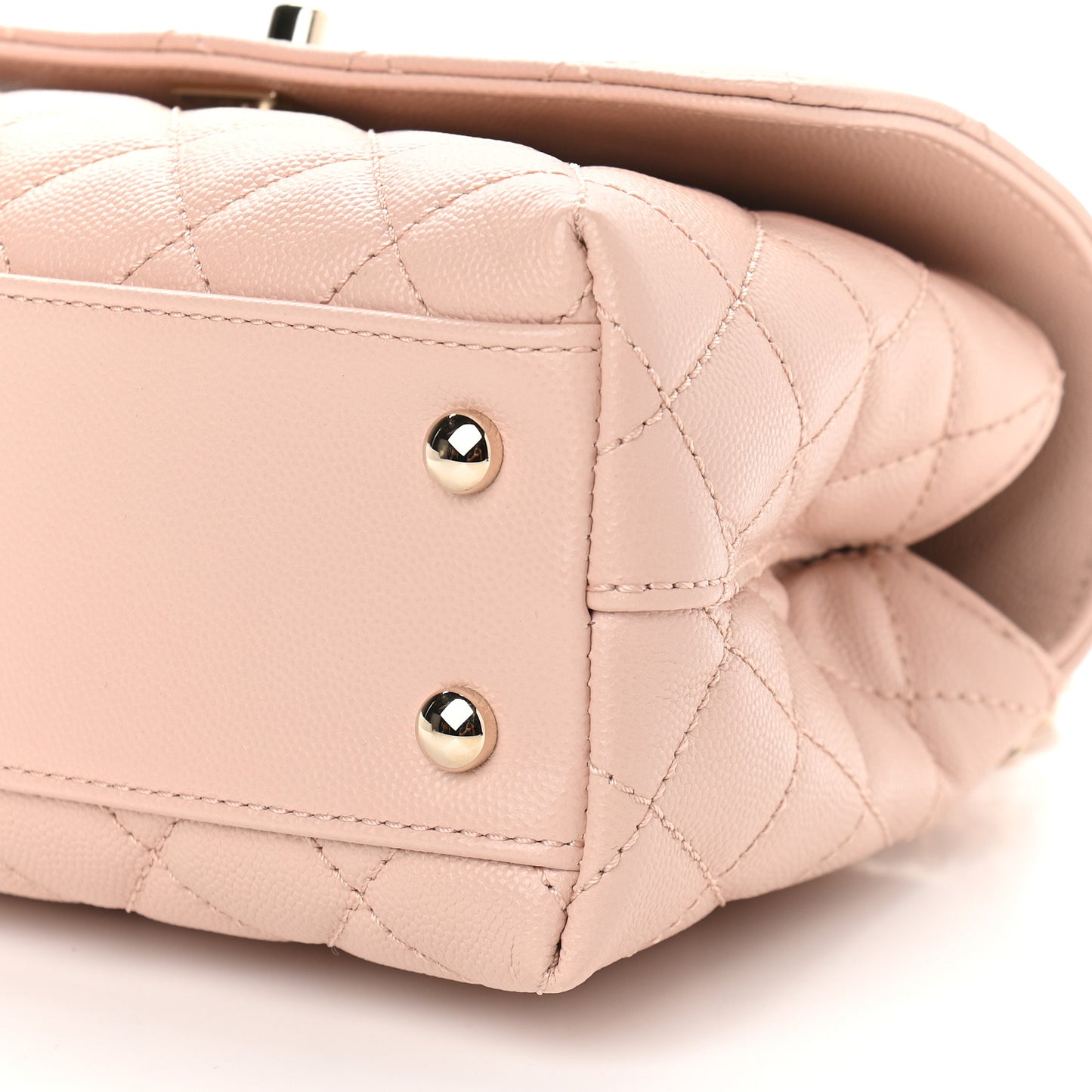 Caviar Quilted Mini Coco Handle Flap Pink