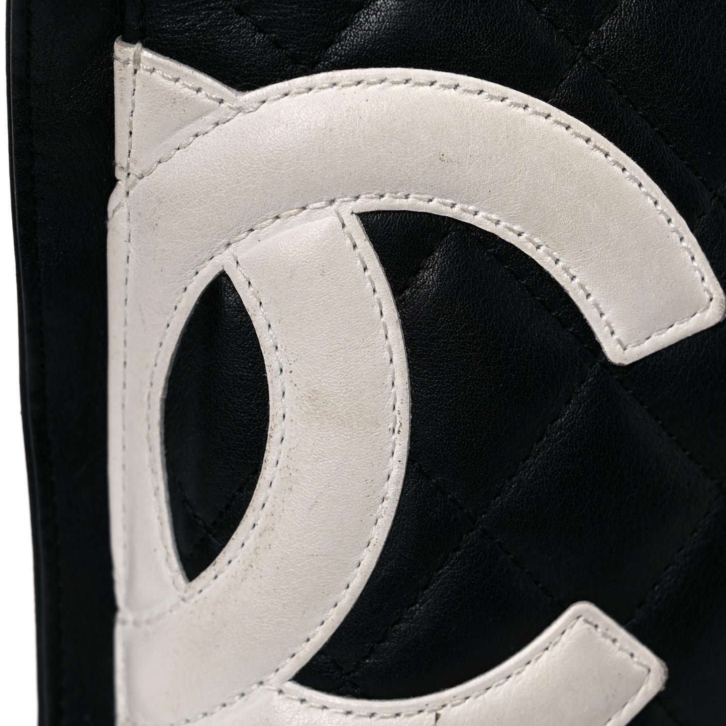 Calfskin Quilted Cambon Multipocket Shoulder Bag Black