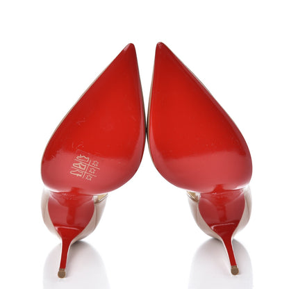 Christian Louboutin Patent Iriza 100 Pumps 37.5 Nude 5 of 8