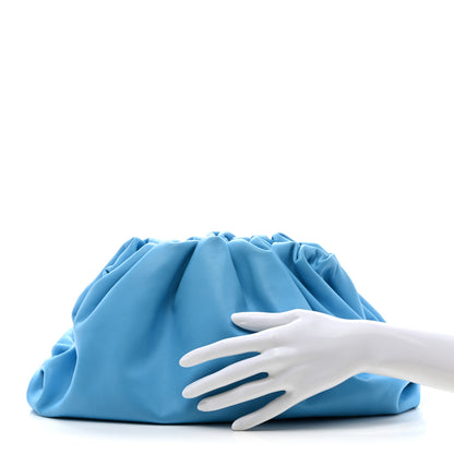 Bottega Veneta Smooth Butter Calf The Pouch Oversized Clutch Sky Blue 2 of 7