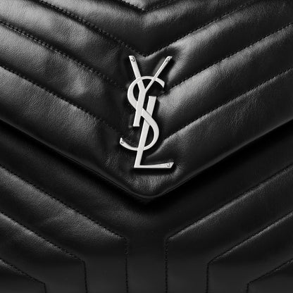 Saint Laurent Calfskin Y Quilted Monogram Medium Loulou Chain Satchel Black 8 of 10