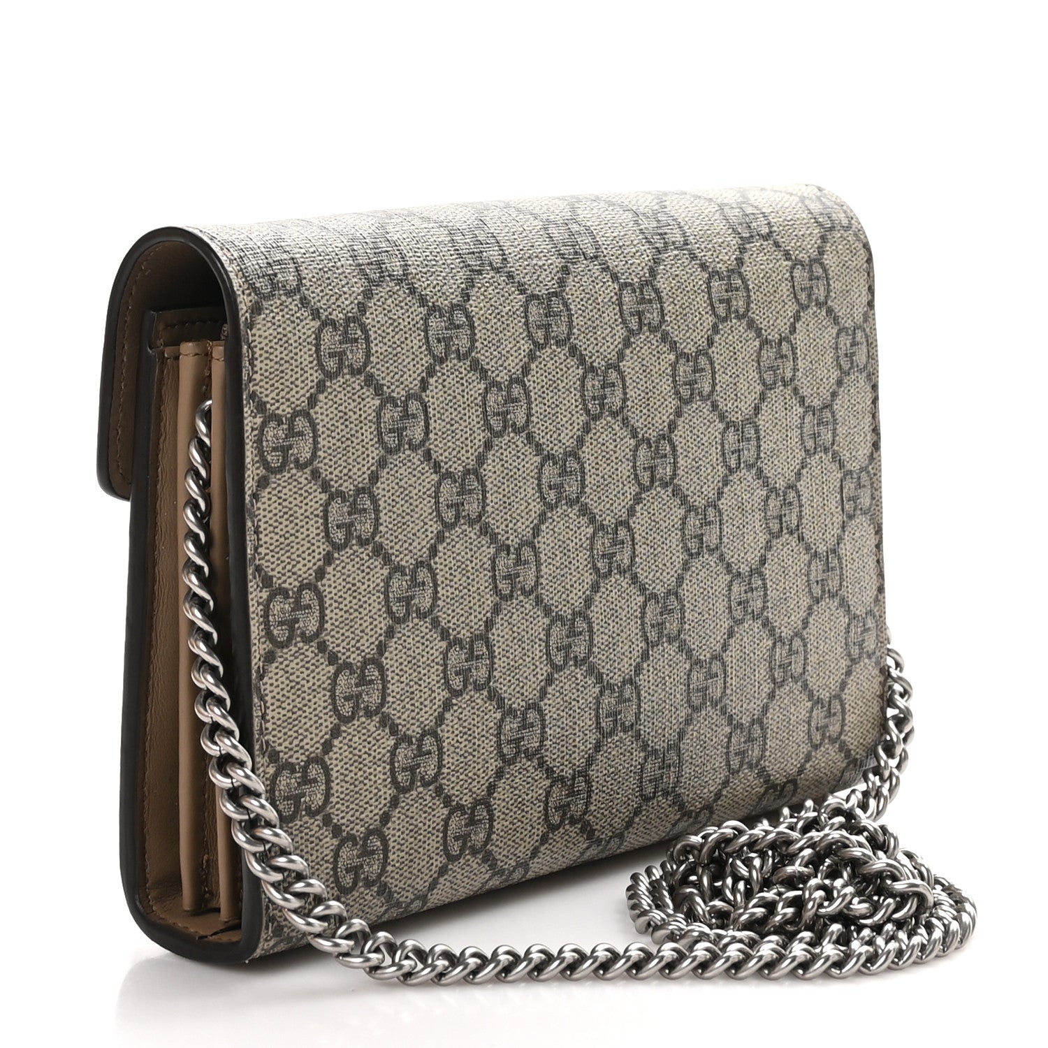 Gucci GG Supreme Monogram Mini Dionysus Chain Wallet Beige Taupe 3 of 12