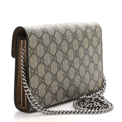 Gucci GG Supreme Monogram Mini Dionysus Chain Wallet Beige Taupe 3 of 12
