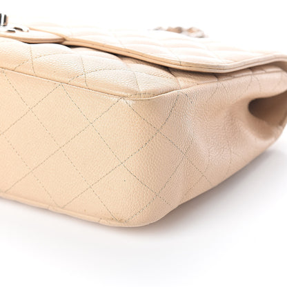 Chanel Caviar Quilted Jumbo Single Flap Beige Clair 10 of 12